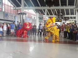 Meriahkan Imlek, Barongsai Hibur Traveler di Bandara Soekarno-Hatta