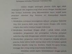 Dinas Pendidikan Surabaya Larang Siswa Rayakan Hari Valentine