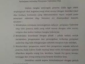Pemkot Bandung akan Edarkan Surat Larangan Perayaan Valentine Day ke Seluruh Sekolah Pemkot Bandung akan Edarkan Surat Larangan Perayaan Valentine Day ke Seluruh Sekolah