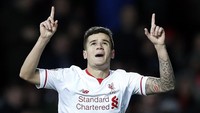 Philippe Coutinho mencetak gol balasan untuk Liverpool di awal babak kedua.  Eddie Keogh/Reuters/detikFoto.