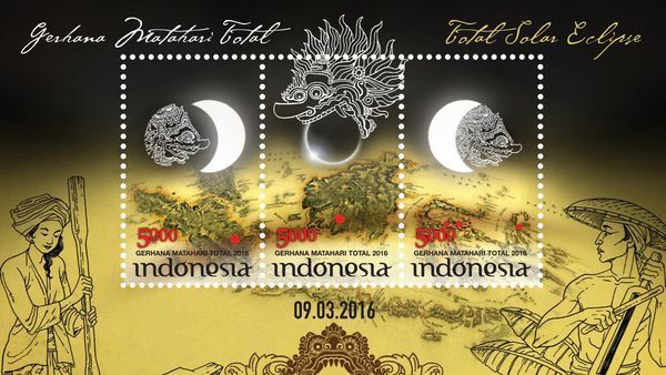 Melihat Perangko Gerhana Matahari Total