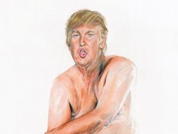Seniman Ilma Gore Bikin Lukisan Donald Trump Tanpa Busana
