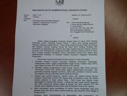 Pemkot Jakut Mulai Sebar Surat Pemberitahuan Pembongkaran Kalijodo