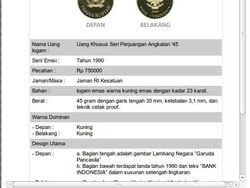 Selain Rp 100.000, BI Punya Uang Logam Emas Pecahan Rp 300.000-850.000