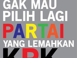 Gerakan Gak Mau Pilih Parpol yang Lemahkan KPK Muncul di Twitter