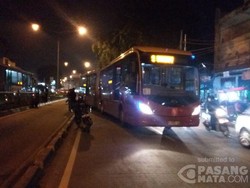 TransJ Mogok di Jl Otista, Lalin Tersendat