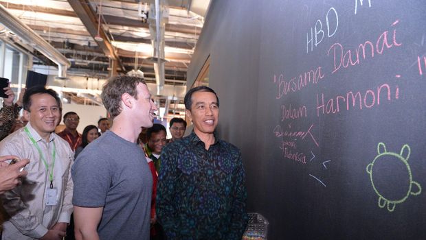 Presiden Joko Widodo bertemu dengan pendiri sekaligus CEO FacebookMark Zuckerberg di Silicon Valley. (Laily/ Biro Pers-Setpres)