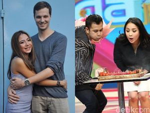 Nadia Vega Mesra Peluk Suami, Raffi dan Nagita Ulang Tahun