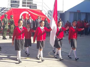 Sekolah di Meksiko Kumandangkan Lagu Indonesia Raya