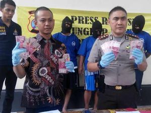 Tiga Pengirim Uang Palsu Pakai Wesel Dibekuk