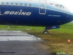 Roda Keluar Runway, ini Penampakan Lion Air yang Overrun di Juanda