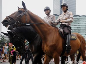 Polisi Berkuda Amankan CFD