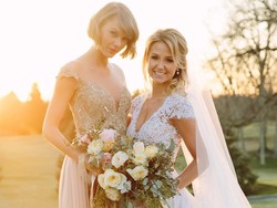 Cantiknya Taylor Swift Jadi Pengiring Pengantin Pakai Gaun Desainer Lebanon