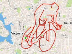 Olahraga Sambil Melukis dengan GPS, Begini Jadinya