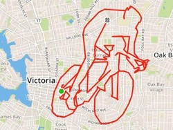 Olahraga Sambil Melukis dengan GPS, Begini Jadinya