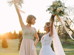 Jadi Bridesmaid, Taylor Swift Curi Perhatian di Pernikahan Teman