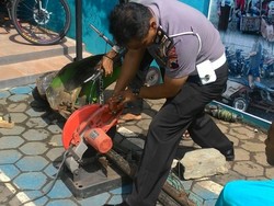 Belasan Motor yang Dimodifikasi hingga Bentuknya Aneh Dimusnahkan Polisi