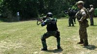 Paskhas TNI AU Latihan Gabungan dengan Pasukan Elite AS