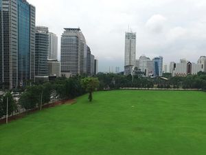 Melihat Lokasi Hutan Kota di Sudirman dengan Drone