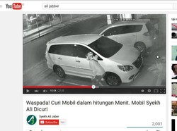 Aksi Pencuri Mobil Syekh Ali Jaber Terekam CCTV