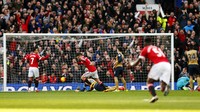Ander Herrera membobol gawang Arsenal di menit ke-65. Jason Cairnduff/Reuters/detikFoto.