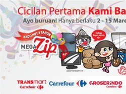 Transmart Carrefour Tawarkan Kemudahan Mencicil Belanja Lewat Mega Zip