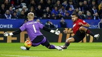 Salomon Rondon membobol gawang Leicester City di menit ke-11. Darren Staples/Reuters/detikFoto.