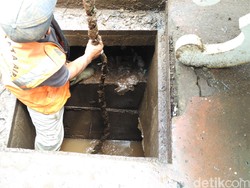 Petugas Temukan Lagi Bungkus-bungkus Kabel di Got Patung Kuda