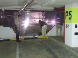 Ini Penampakan Tembok Parkiran Detos yang Jebol Usai Ditabrak Honda Jazz