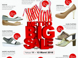 Tas dan Sepatu Wanita Diskon Hingga 70% di Metro Department Store