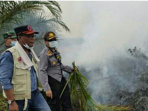 Lahan di Kabupaten Rokan Hilir Riau Terbakar, Heli Superpuma Dikerahkan