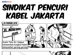 Aksi Sindikat Pencuri Gasak Kabel di Gorong-gorong Ring 1