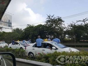 Taksi di Bandara Ikut Mogok, Konvoi Bikin Lalu-lintas Padat 1 Kilometer