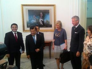 Wapres JK Sambut dan Ajak Putri Astrid dari Belgia Santap Siang