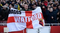 Fans Watford memberikan dukungan kepada timnya. Tony OBrien/Reuters/detikFoto.
