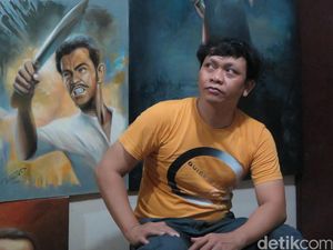 Gaya Lukisan Potret dan Realis Jadi Ciri Khas Wawan Teamlo