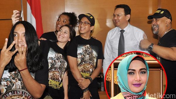 Eddies Adelia Tampil Menor, Bintang Comic 8 Narsis Bareng Ahok