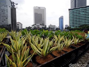Taman Bundaran HI Terus Dipercantik