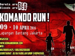 Ayo Ikut Lomba Lari Komando Run untuk Meriahkan HUT ke-64 Kopassus