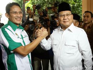 Prabowo dan Sandiaga Hadiri Open House di Rumah Ical