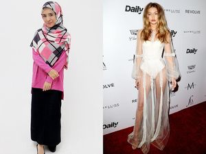 Dea Ananda Tampil Berhijab, Gigi Hadid Seksi Berbaju Menerawang