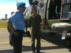 Heli Super Puma TNI AU Diperbantukan ke Riau Pantau Kebakaran Lahan