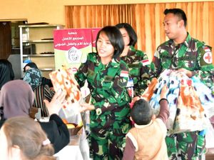 Keceriaan Ibu dan Anak-anak di Libanon Bersama Satgas Indobatt