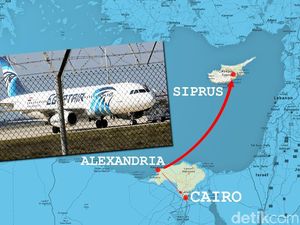 Ini Penampakan Jalur Pesawat EgyptAir yang Dibajak