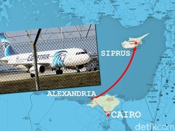 Ini Penampakan Jalur Pesawat EgyptAir yang Dibajak