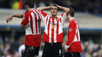 15. Sunderland mengoleksi 618 poin dari 16 musim di Premier League. Total ada 608 pertandingan yang dilalui. (Foto: Gary M. Prior/Getty Images)