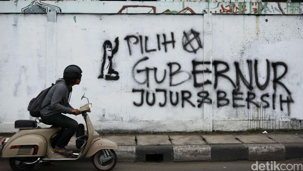 Mural Pilih Gubernur Jujur dan Bersih