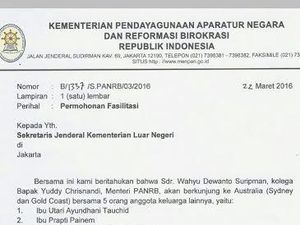 Soal Surat KemenPAN Terkait Kolega Menteri Yuddy, ini Penjelasan KJRI Sydney