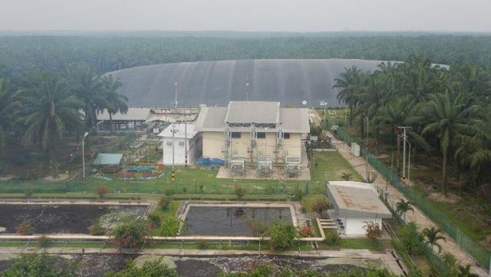 Pembangkit Listrik Tenaga Biogas sawit (PLTBg) di pabrik kelapa sawit (PKS) Batang Kulim