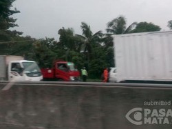 Tabrakan Beruntun di Km 45 Tol Cikampek Arah Jakarta, Lalin Macet